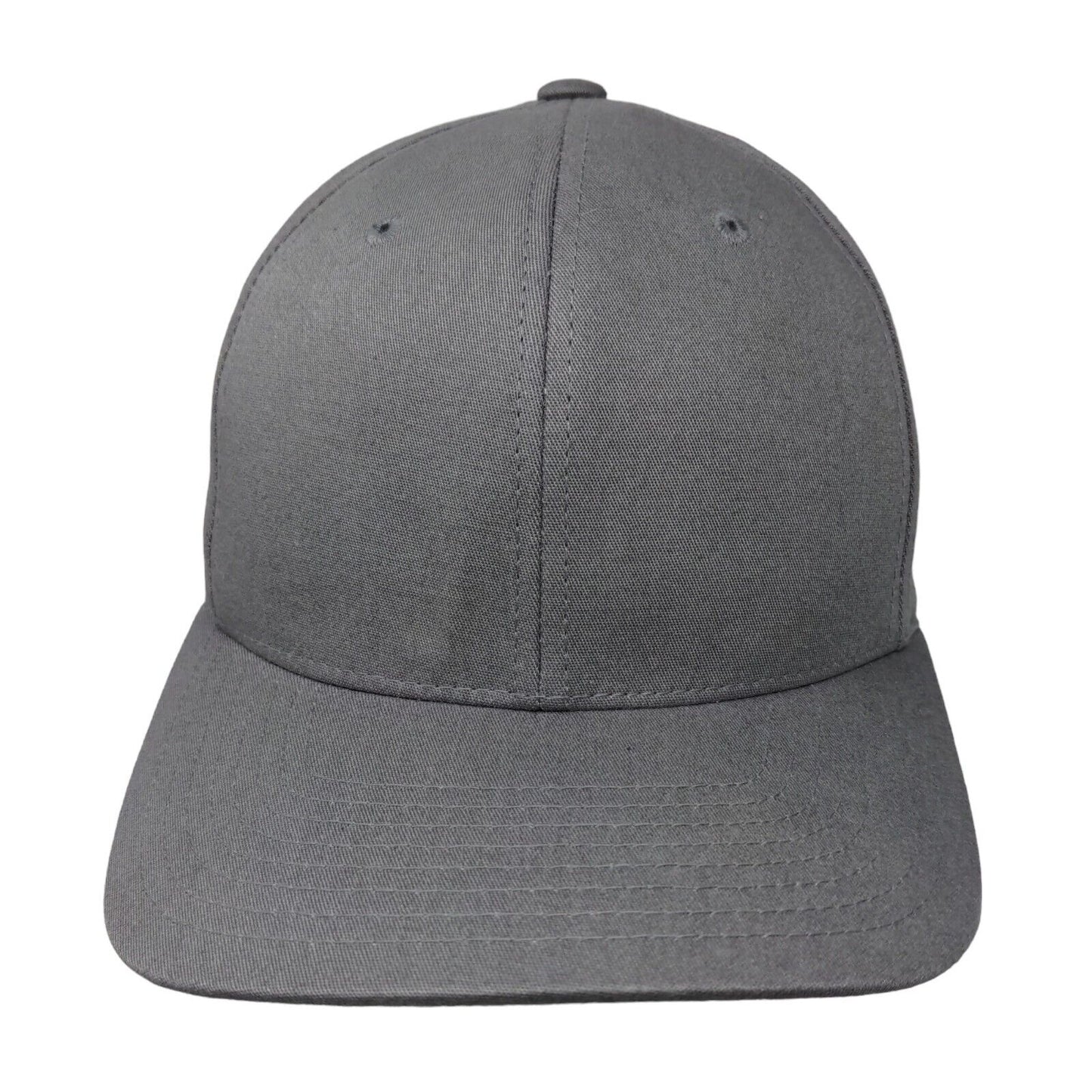 Yupoong Flexfit Men's Fitted Hat Gray Size S-M Blank Cotton Spandex Blend