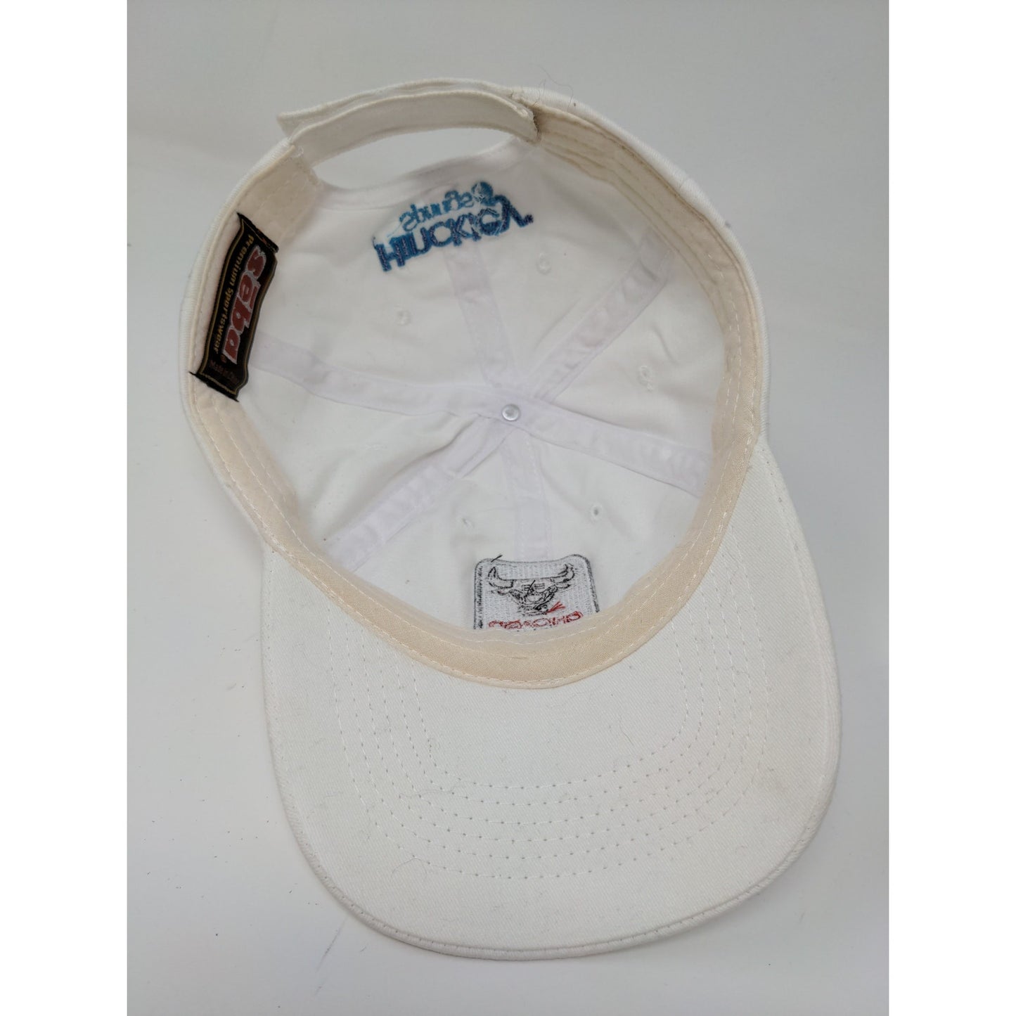 Vintage NBA Chicago Bulls Hinckley Springs Strapback Hat Embroidered Logo White