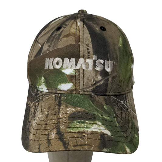 Cap America Men's Camo Komatsu Strapback Hat Green Brown Embroidered Logo