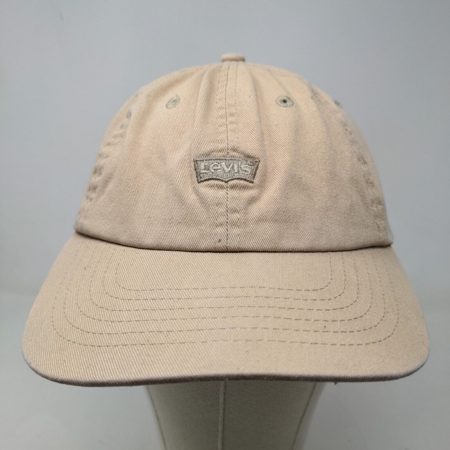 Levi's Men's Snapback Hat Tan Size OS Embroidered Logo 100% Cotton