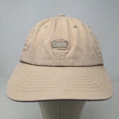 Levi's Men's Snapback Hat Tan Size OS Embroidered Logo 100% Cotton