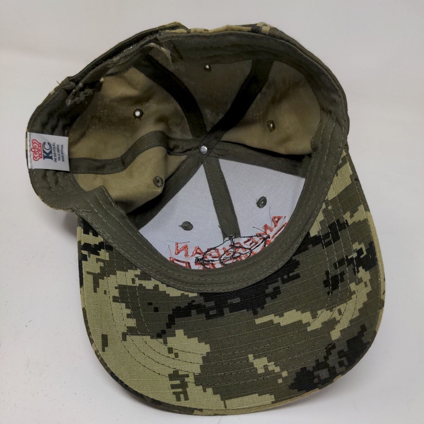 KC Men's American Sniper Camo Hat Green OSFA Embroidered Logo