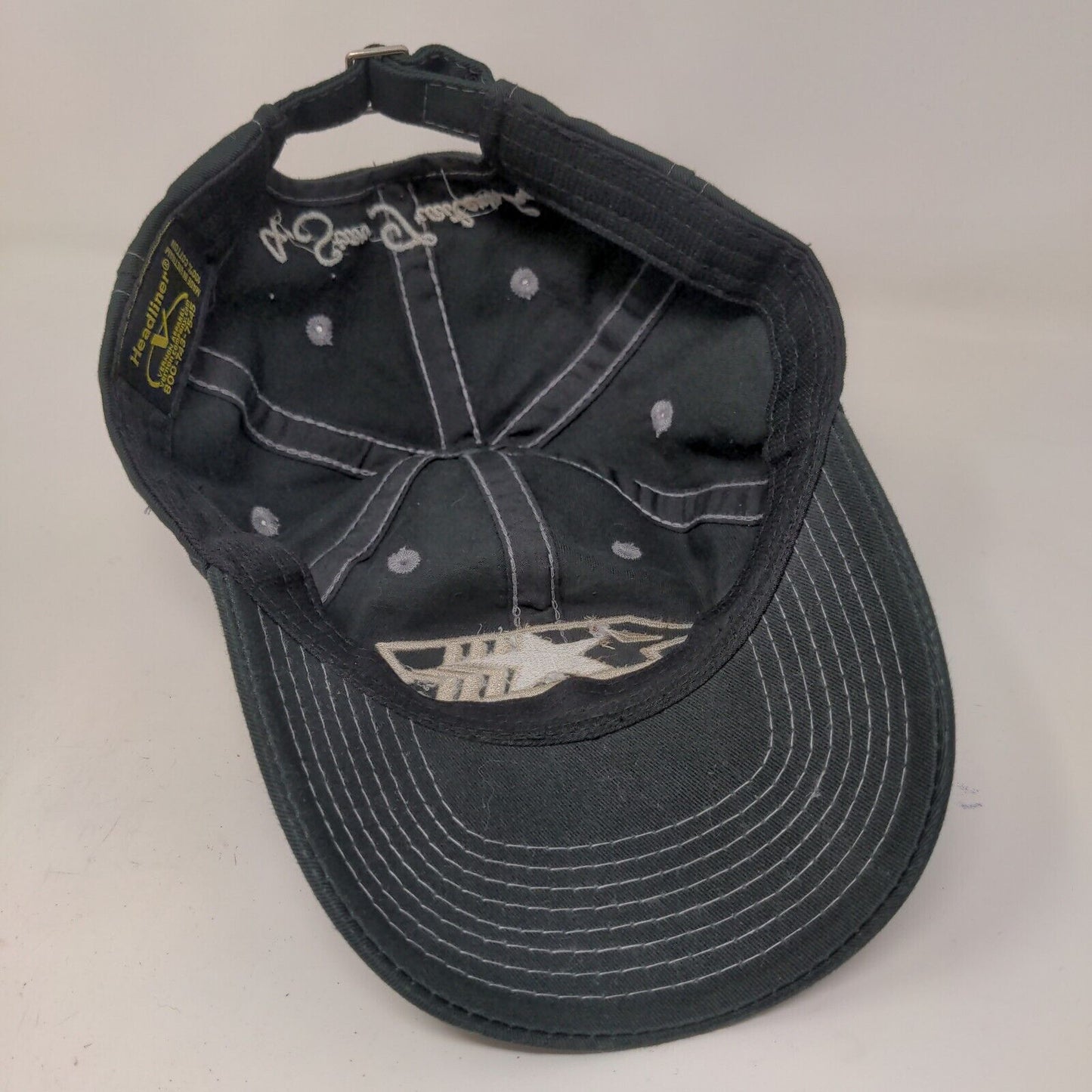 Headliner Men's Slideback Hat Black Adjustable Embroidered 4 Star Trailers Logo