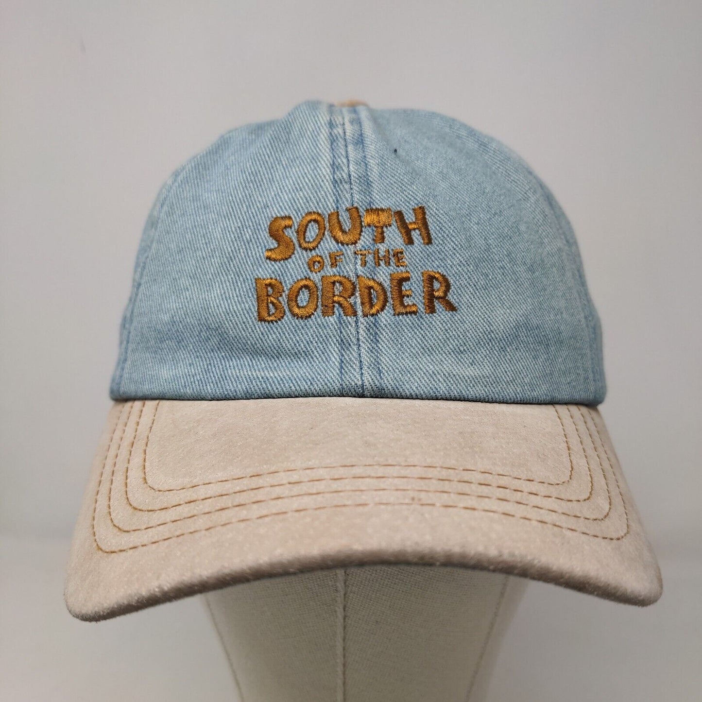 Unbranded Men's South of the Border Slideback Hat Blue Denim OSFA Embroidered