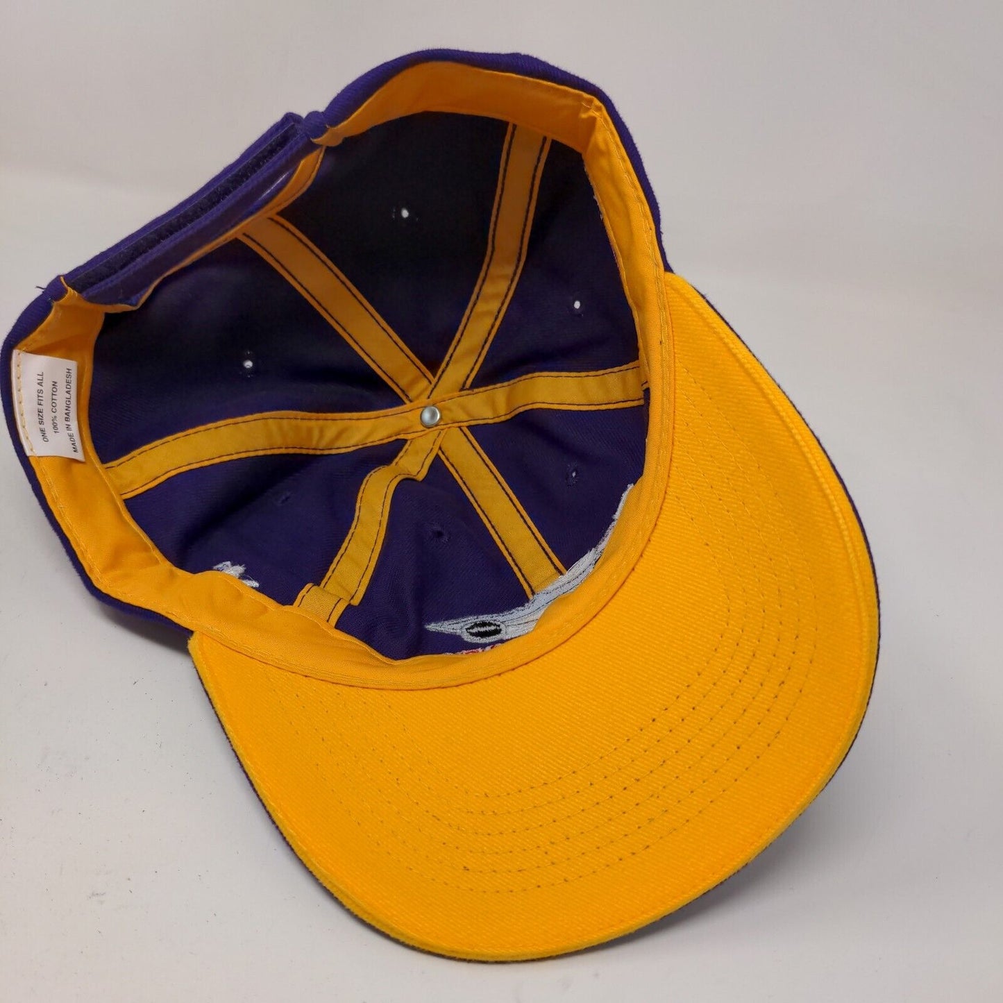 Racing for Kids Men's Strapback Hat Purple Yellow OSFA Embroidered Logo