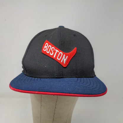 New Era Men's Snapback Hat Black Blue OSFM Cooperstown Collection Boston Red Sox