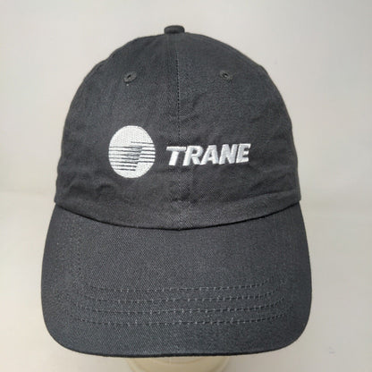 Unbranded Men's Strapback Hat Black OSFM Embroidered Logo Trane 100% Cotton