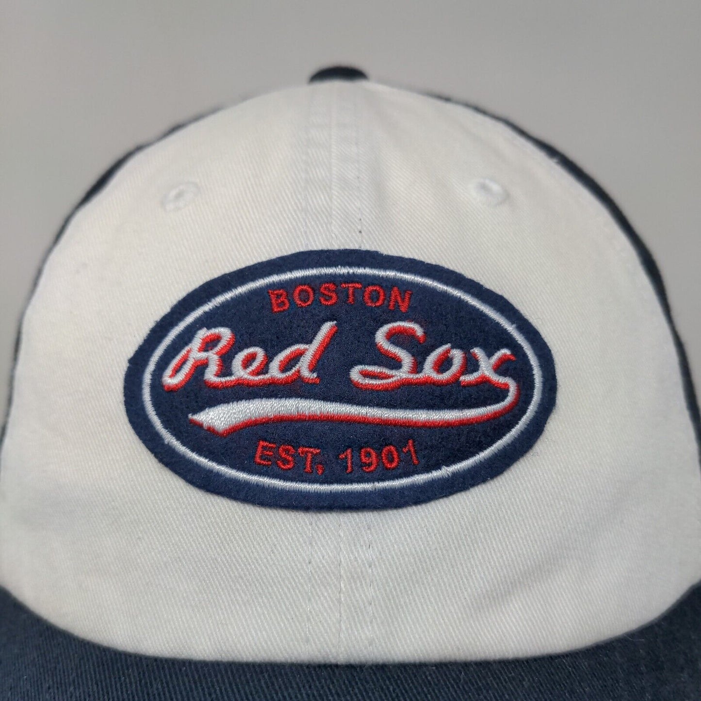 American Needle Men's Slideback Hat Blue Boston Red Sox MLB Logo Embroidered