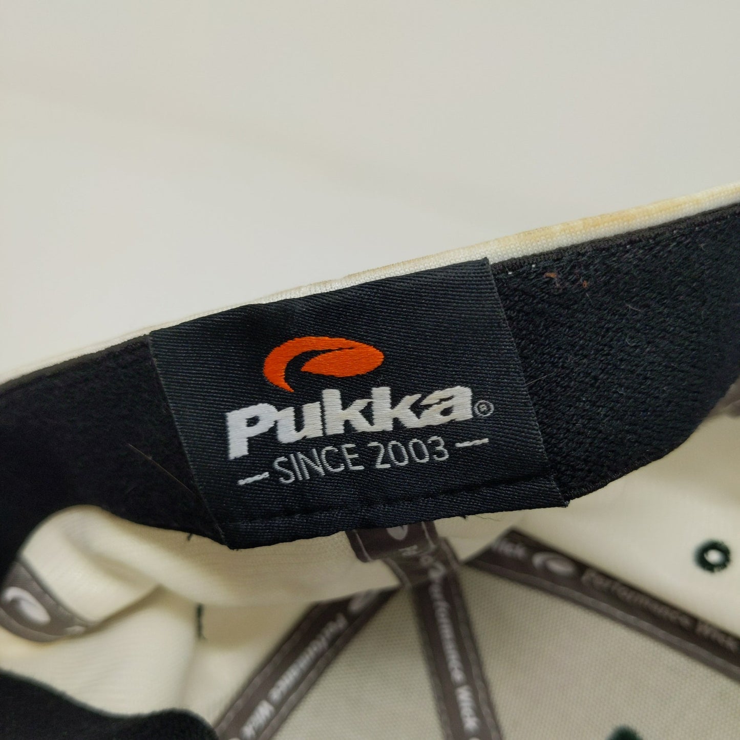 Pukka Brand Performance Wick Hat  Embroidered H Logo White Green