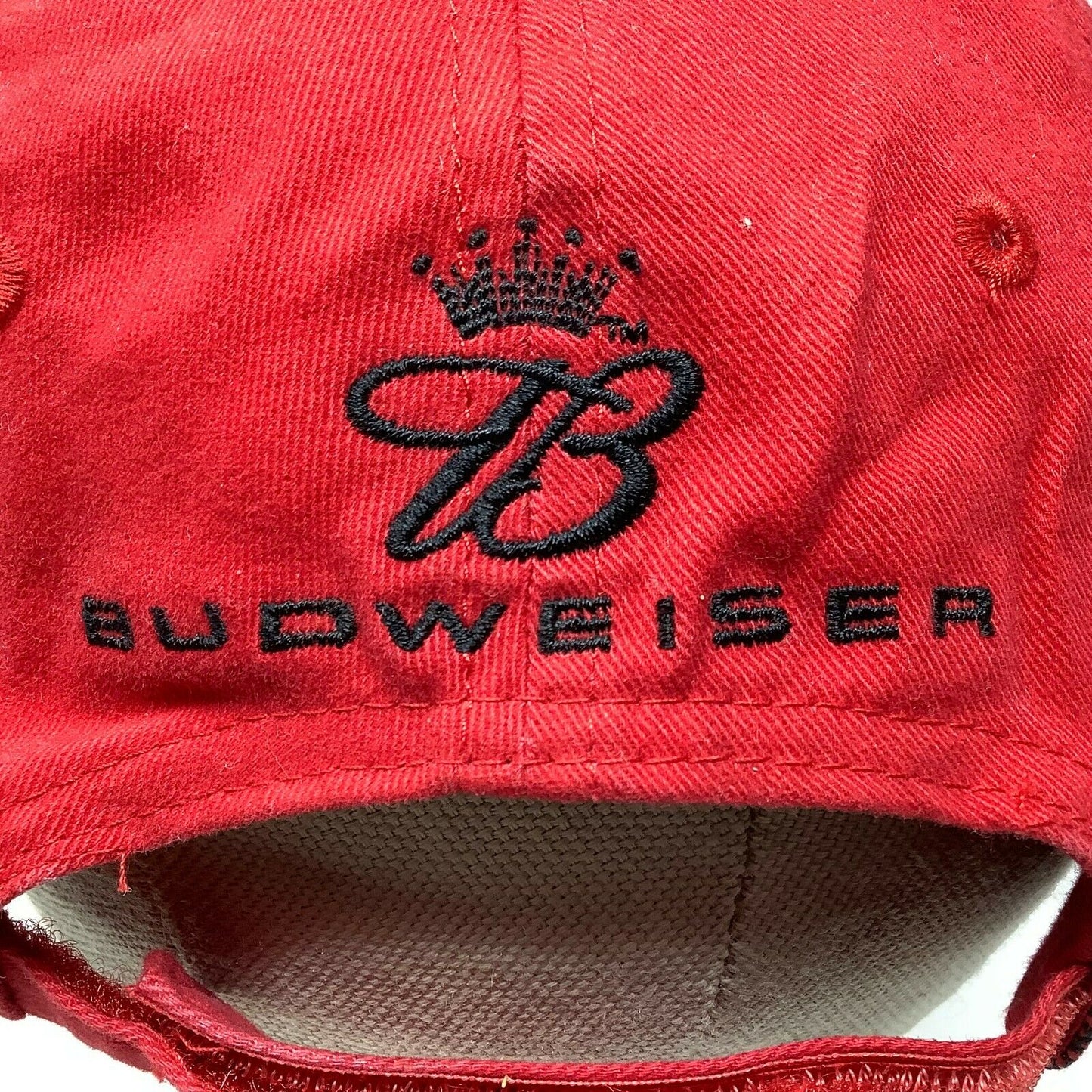 VTG RARE PATTERN Dale Earnhardt Jr 8 Winners Circle Budweiser Cap NASCAR Hat Red