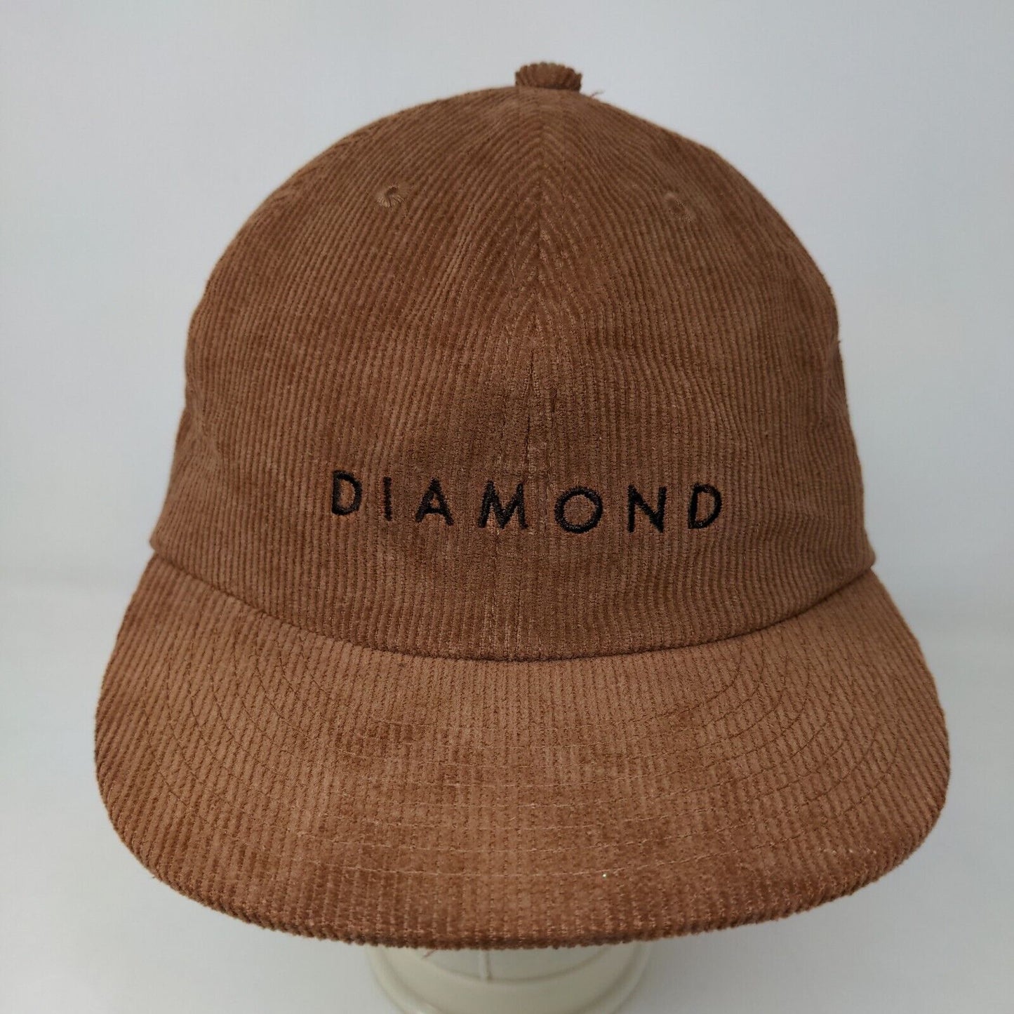 Diamond Supply Co Men's Corduroy Slideback Hat Brown Adjustable Embroidered Logo