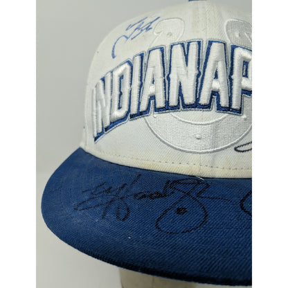 Mens New Era 59Fifty NFL Indianapolis Colts Hat Size 7 3/8 Autographed 5 Players