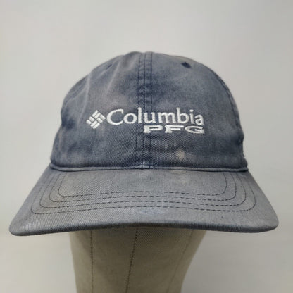 Columbia PFG Men's Strapback Hat Blue Size O/S Embroidered Logo Distressed