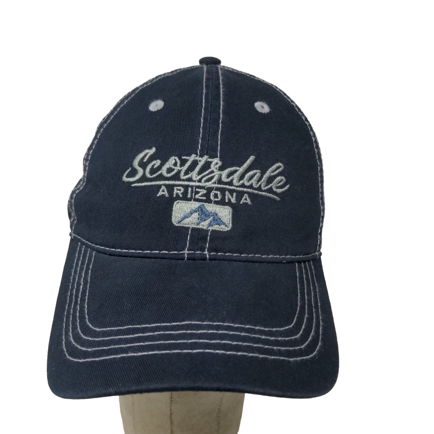 Prairie Mountain Men's Scottsdale Arizona Slideback Hat Blue Embroidered