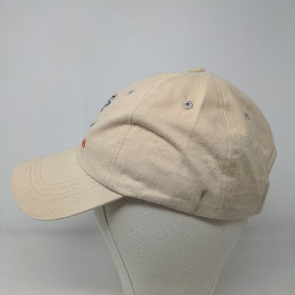 St. Maarten D.W.I Men's Strapback Hat Tan Adjustable Embroidered Lizard Logo