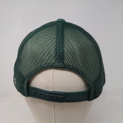 Pacific Headwear Men's Snapback Mesh Back Hat Green OSFA Embroidered Indian Head