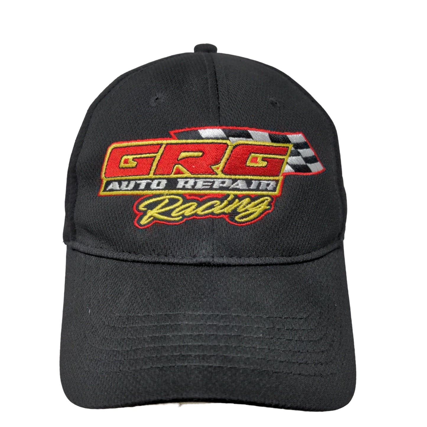 GRG Auto Repair Racing Men's Strapback Hat Black Embroidered Logo #37