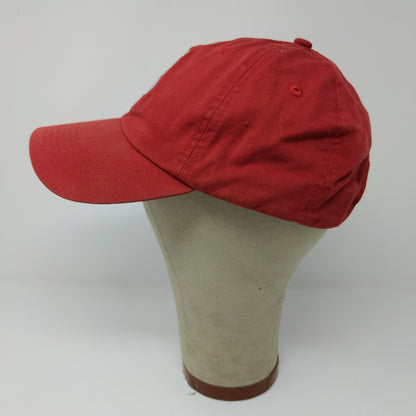 Unbranded Men's 100% Cotton Slideback Hat Embroidered IB Logo Red