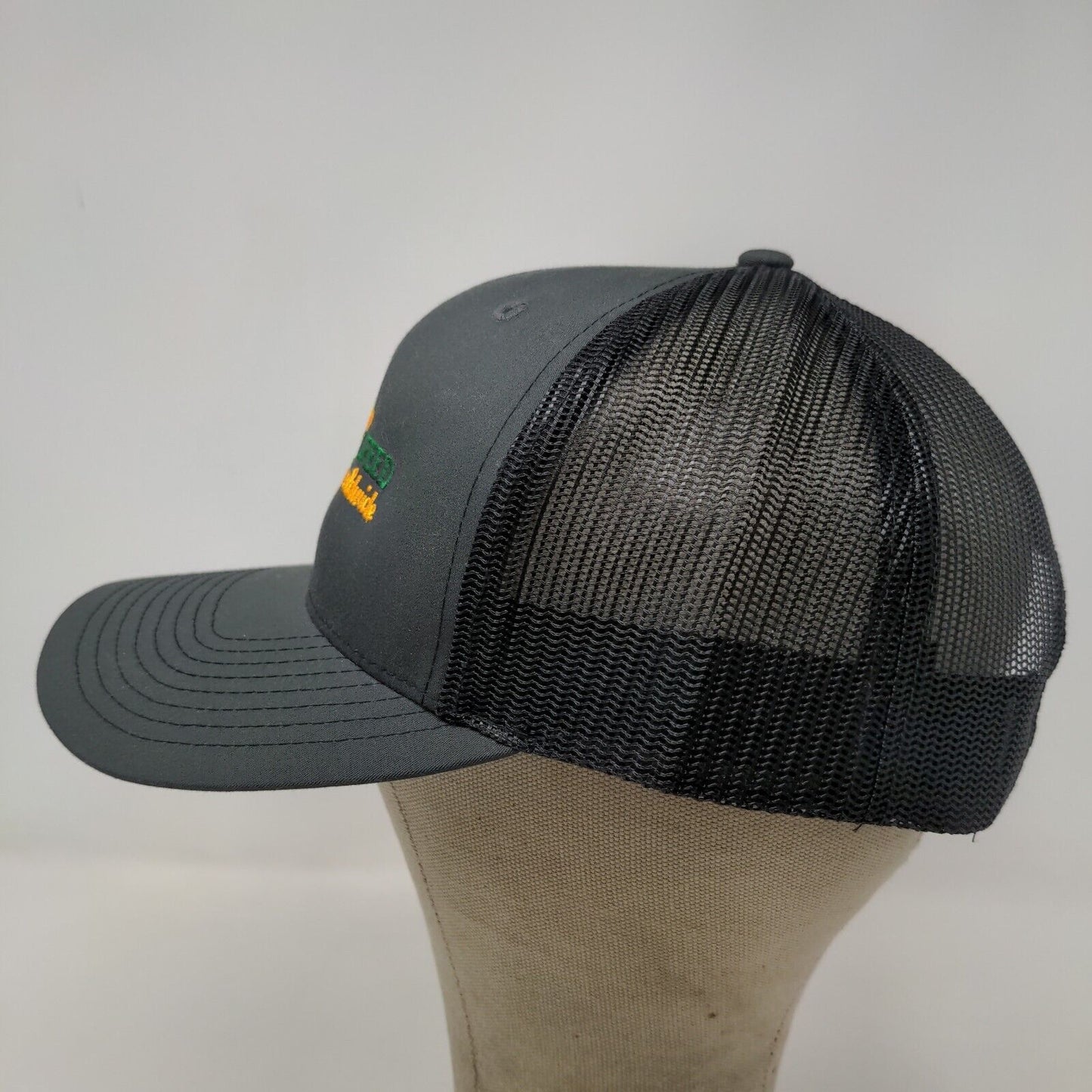International Feed Men's Mesh Back Snapback Hat Black Embroidered Logo W/Tags