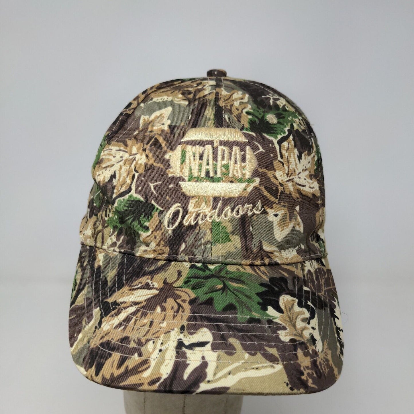 NAPA Outdoors Men's Strapback Camo Hat Green Brown OSFM Embroidered Logo