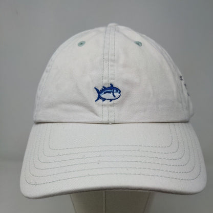 Southern Tide Slideback Hat Cream Adjustable 100% Cotton Embroidered Fish Logo