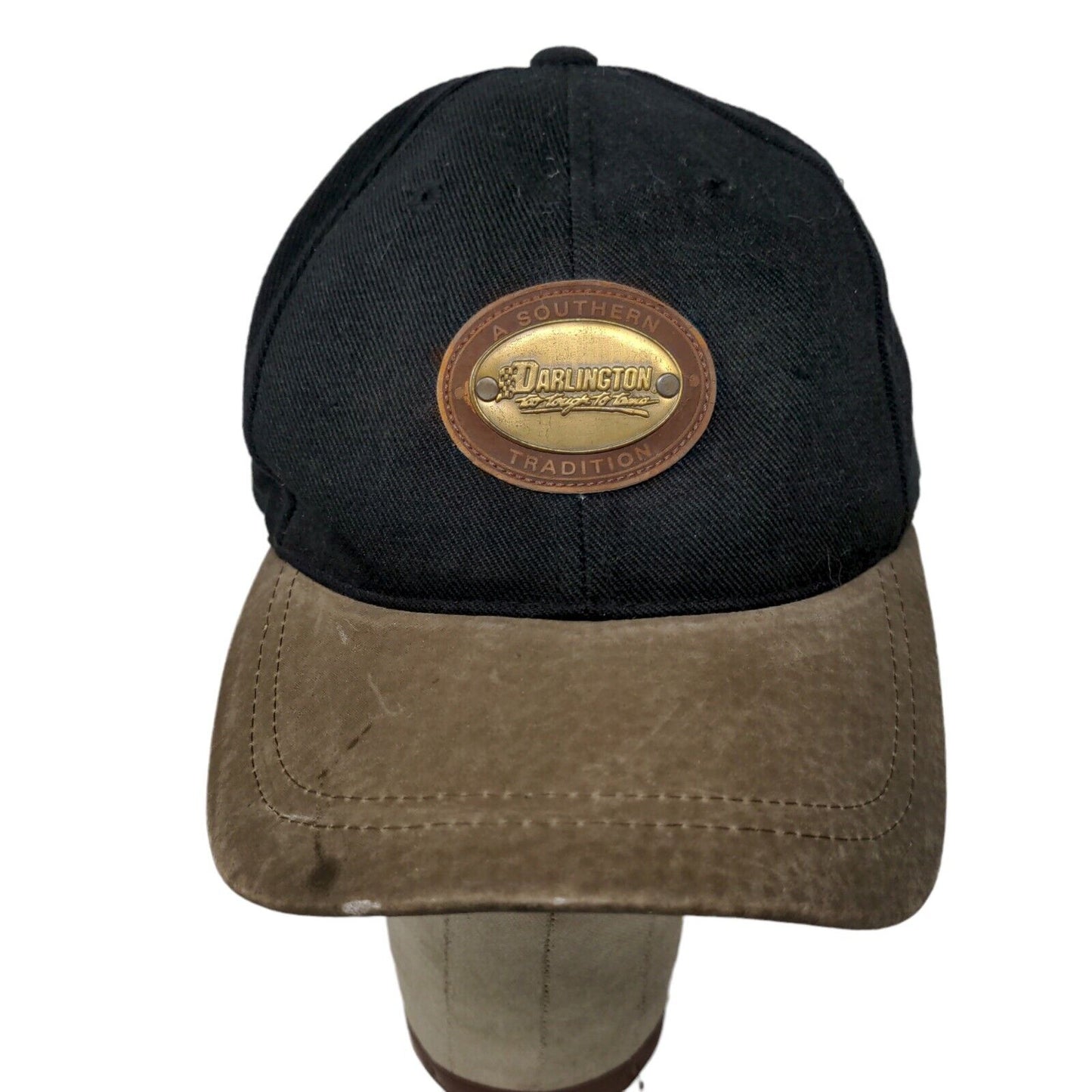 Nascar Hat/Cap Too Tough To Tame Darlington Motor Speedway Leather Embroidered