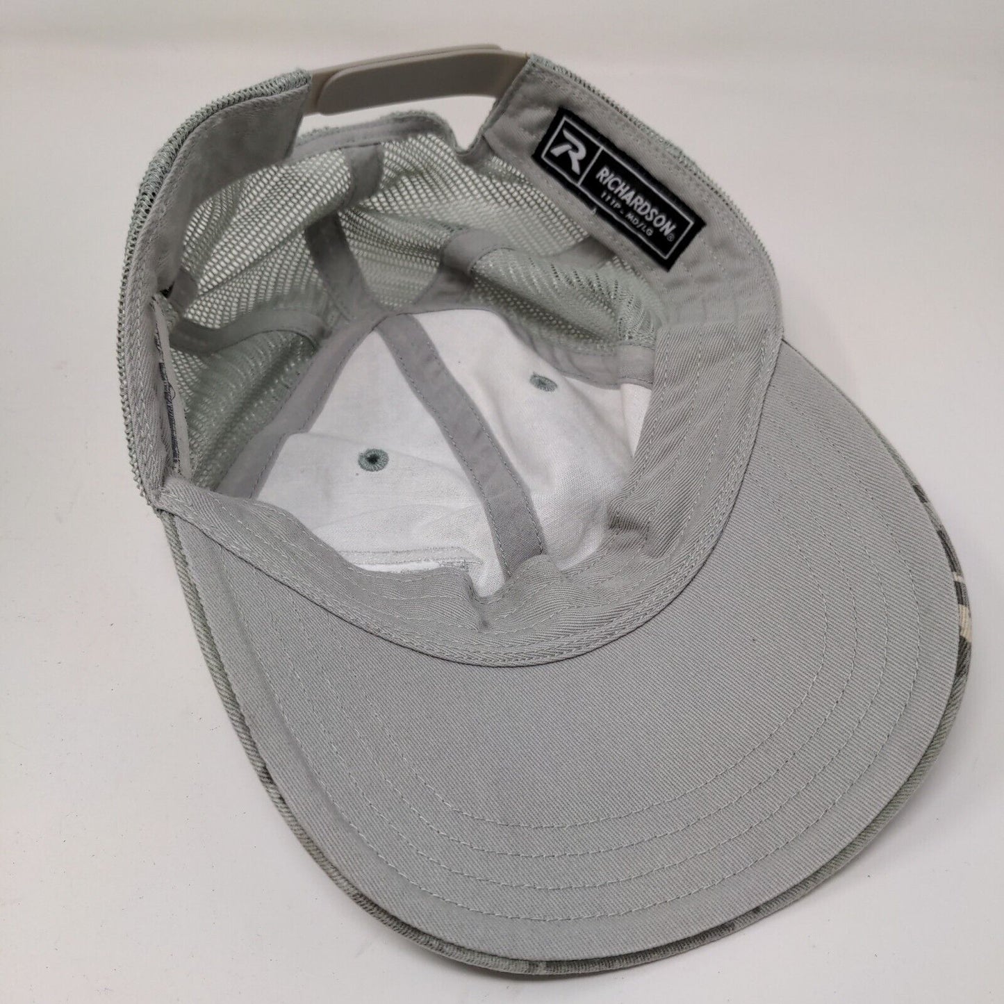 Fessler Bowman Mens Snapback Meshback Gray Camo Hat Size M/L Embroidered Logo