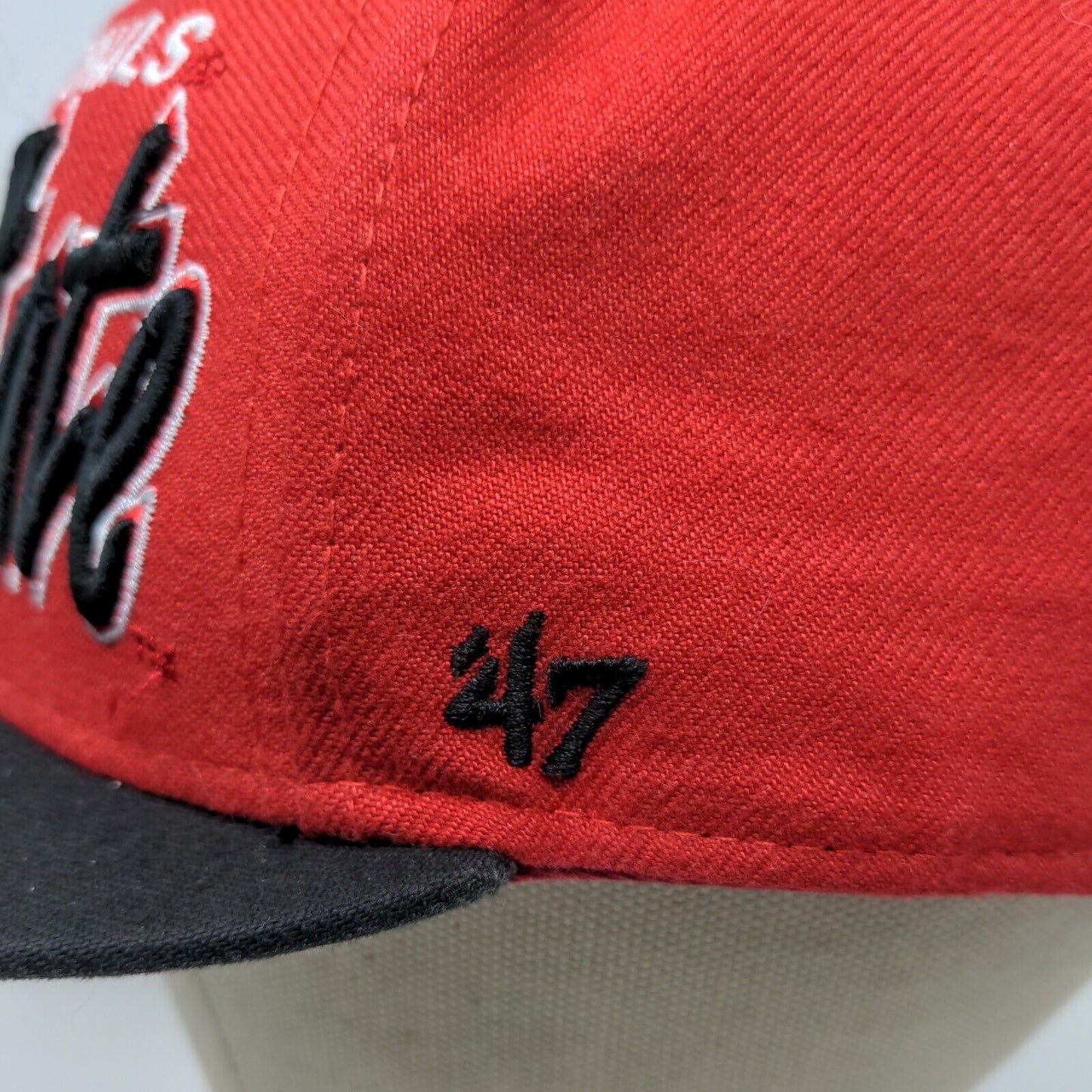 47 Brand Men's Ball State Cardinals Snapback Hat Red Black OS Embroidered Logo