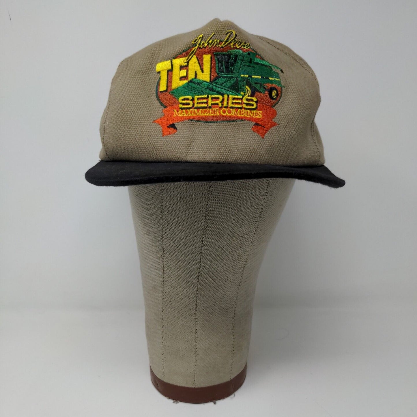 John Deere Ten Series K-Products Snapback Hat Brown Black Adjustable Made USA