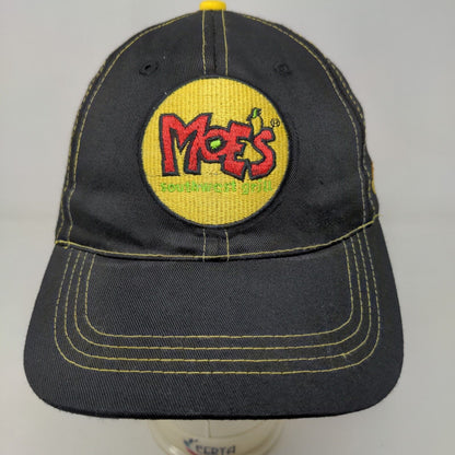 Moe's Southern Grill Men's Strapback Hat Black Adjustable Embroidered Logo