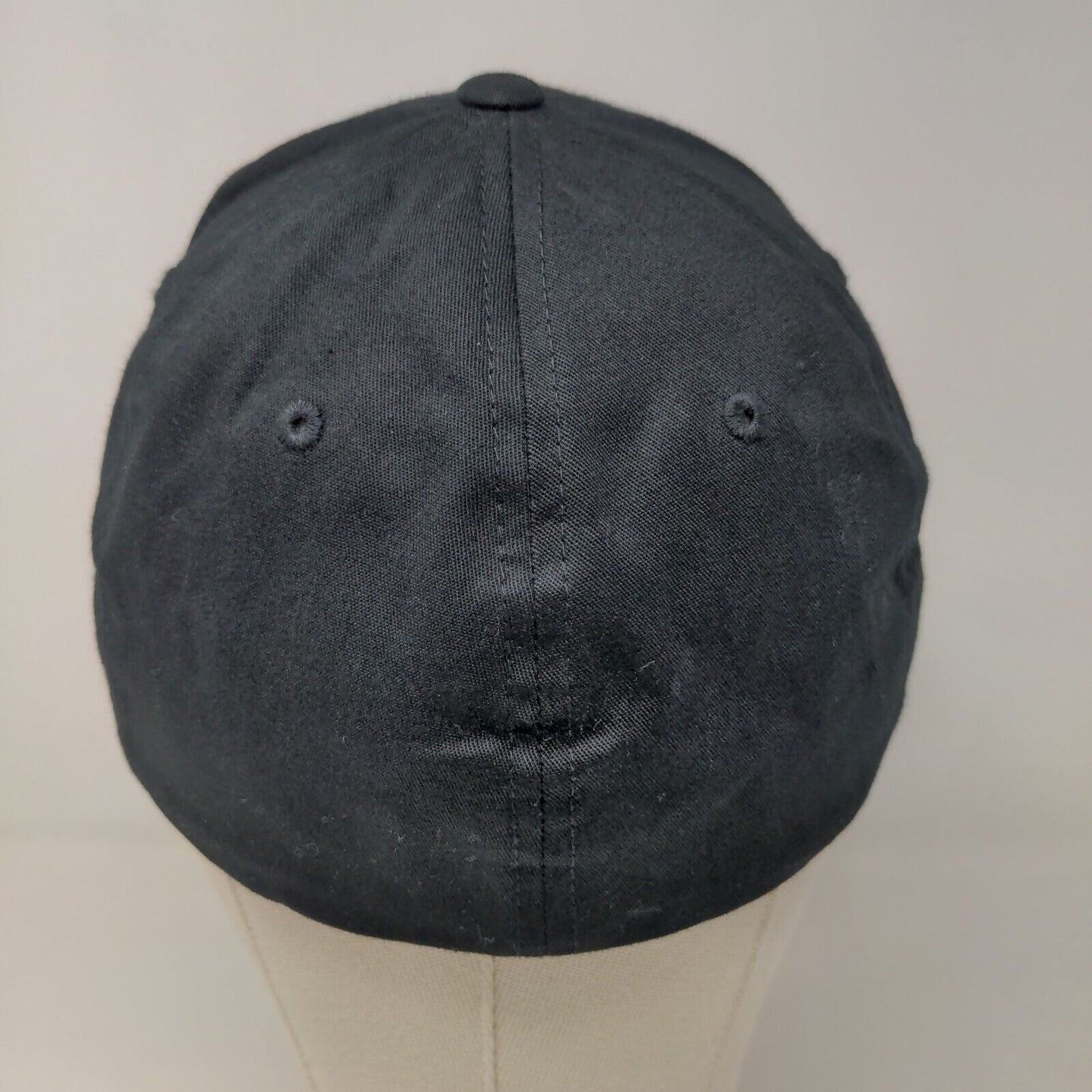 Yupoong Men's FlexFix Fitted Hat Black Size L-XL Blank Cotton Spandex Blend