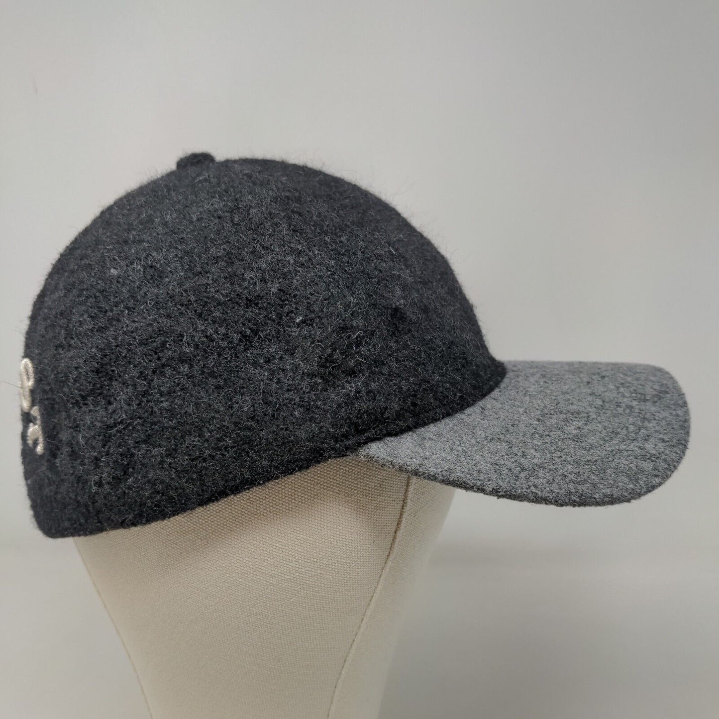 Zara Man Men's Stretchy Knit Hat Black Gray Size M 57CM Greatest Embroidered