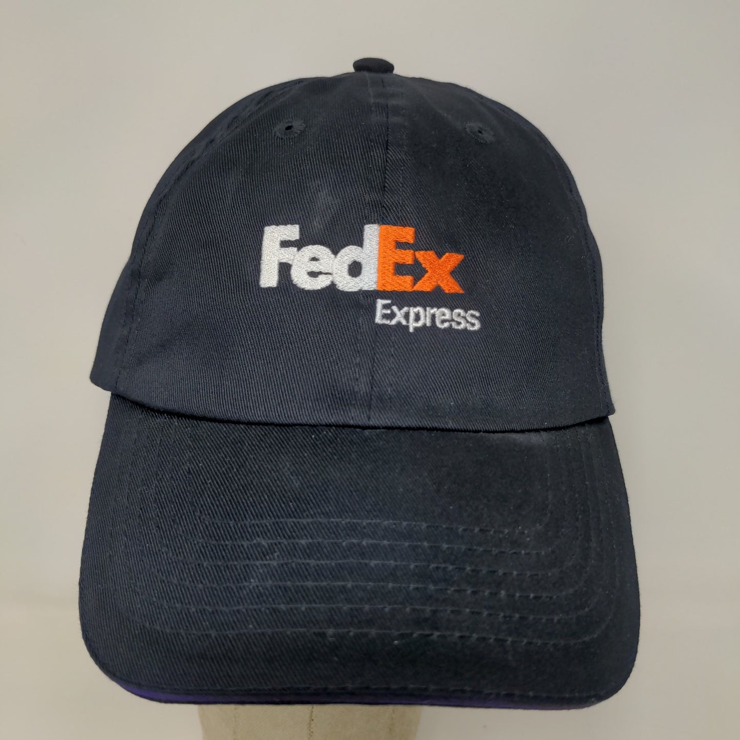 VF Imagewear FedEx Express Slideback Uniform Hat Blue RG-RG Embroidered Logo