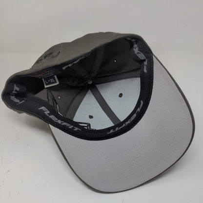 FlexFit JDK Hardscapes Fitted Hat Gray Size L-XL Embroidered Logo