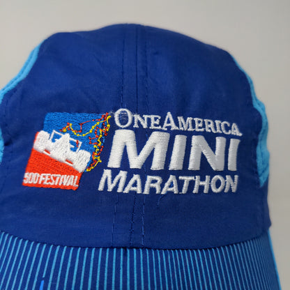 Indy 500 Festival One America Mini Marathon Strapback Hat Blue Embroidered