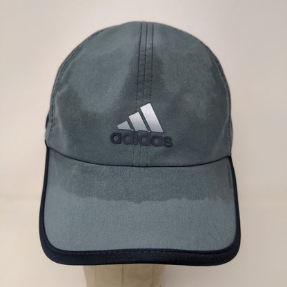 Adidas Mens Strapback Hat Gray Adjustable Embroidered Logo Distressed