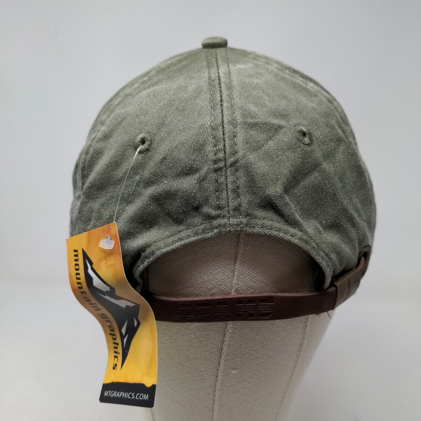 Adams Men's Slideback Hat Green Adjustable Graphic ADK Logo Cheese.com W/Tags