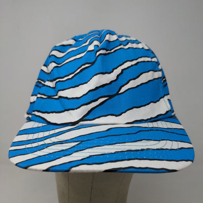 Unbranded Men's Snapback Hat Blue White OSFA Stripes Waves 100% Cotton
