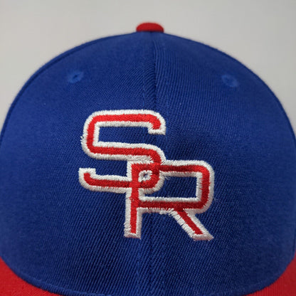 Pacific Headwear Men's Fitted Hat Blue Red Size S/M Embroidered SR Logo