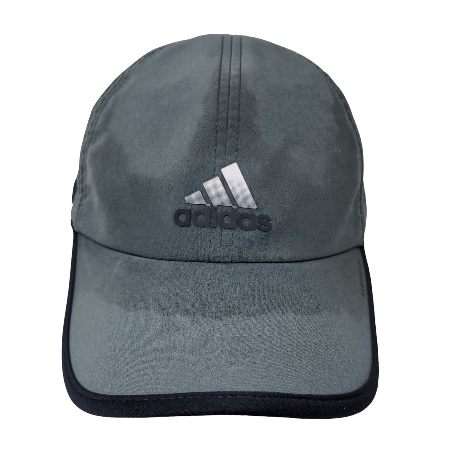 Adidas Mens Strapback Hat Gray Adjustable Embroidered Logo Distressed