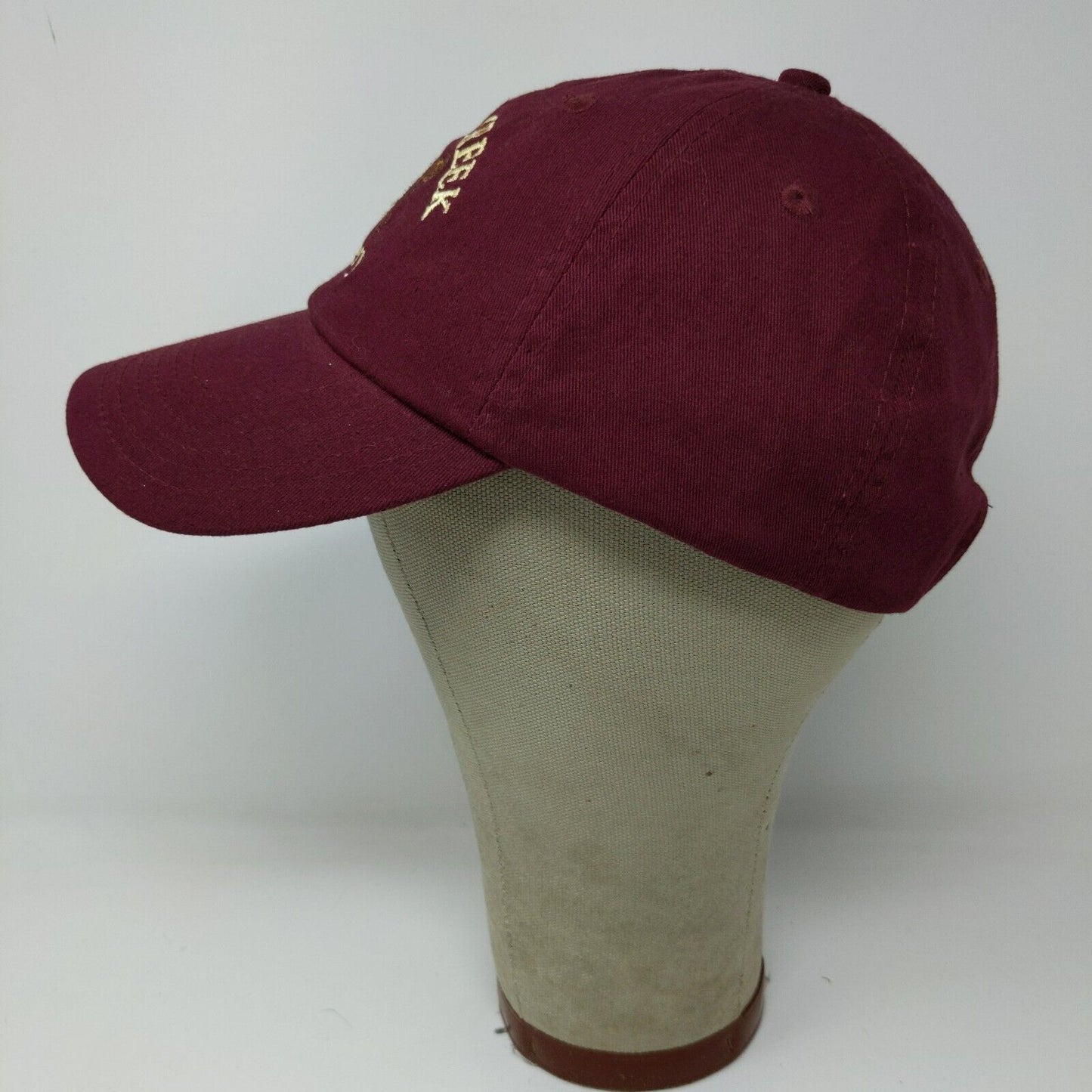 Lemon Creek Winery Slideback Hat Red Adjustable Embroidered Logo Grapes