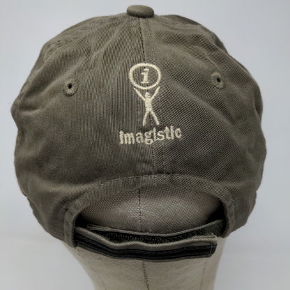 Imagistic Mens Strapback Hat Beige Adjustable Embroidered Logo Port Authority