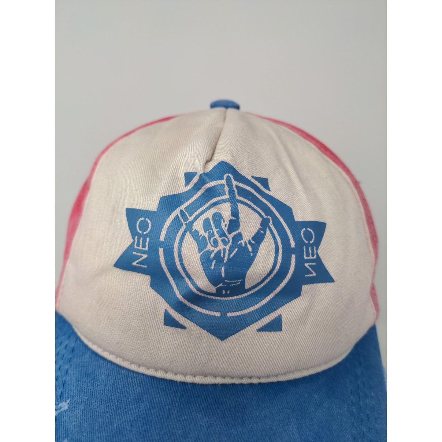 Neo Love Neo Slideback Hat Distressed Adjustable Red White & Blue