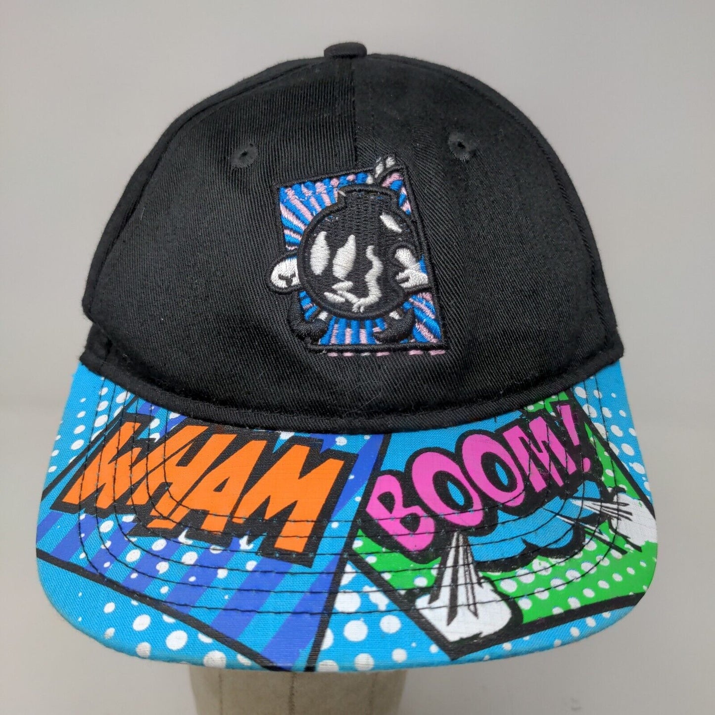 Sacred Crown Men's Snapback Hat Black OSFA Embroidered Bomb Logo Wham Boom