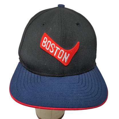 New Era Men's Snapback Hat Black Blue OSFM Cooperstown Collection Boston Red Sox