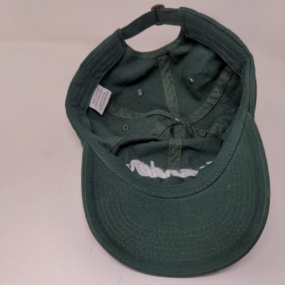 Unbranded Men's Slideback Hat Green Adjustable Embroidered Wonder Logo Cotton