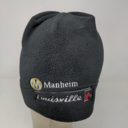 Manheim Louisville Men's Knit Beanie Hat Black Fleece Embroidered Logo
