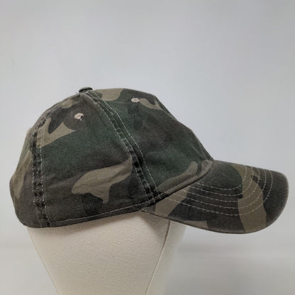 Unbranded Men's Strapback Hat Green Camo OSFM Blank Adjustable