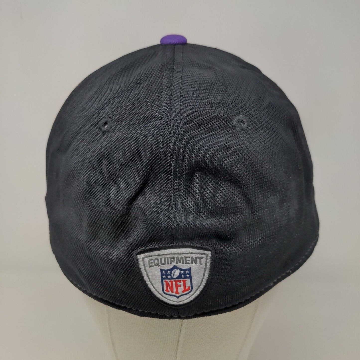 Reebok NFL OnField Men's Fitted Hat Black Size L/XL Minnesota Vikings Logo