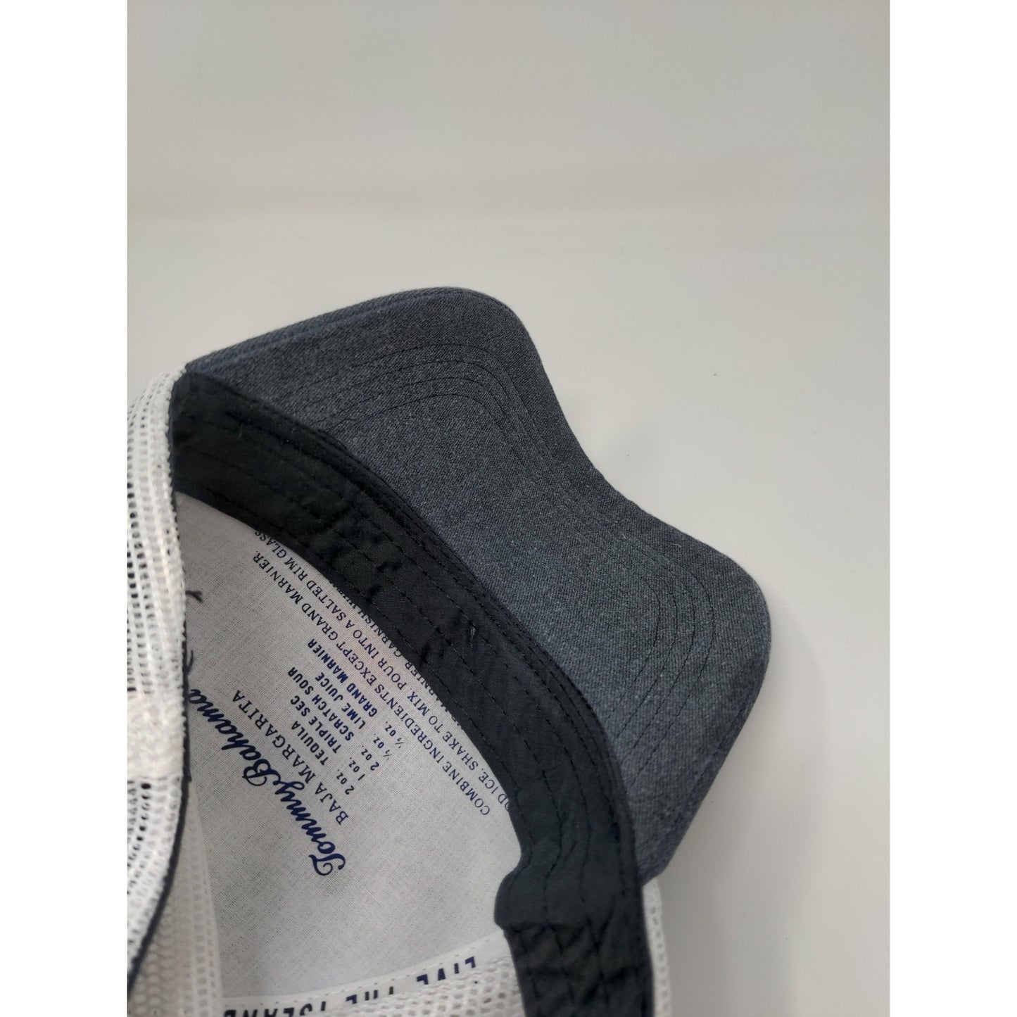 Tommy Bahama Slideback Mesh Back Hat Gray & White Embroidered Logo One Size